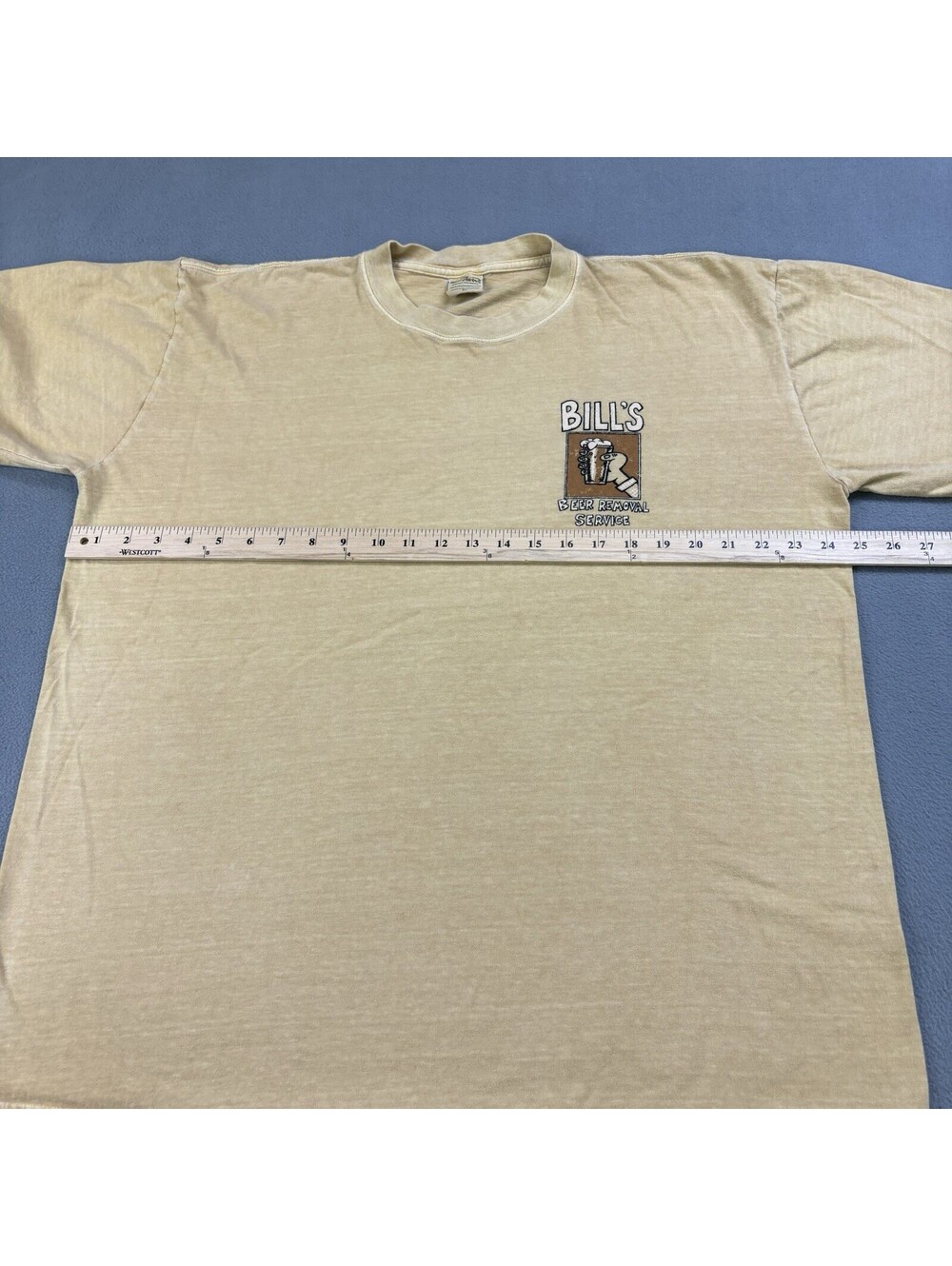 Vintage Bills Beer Removal Service Humor Joke T Shirt XL Beer Dyed - Picture 6 of 7